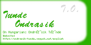 tunde ondrasik business card